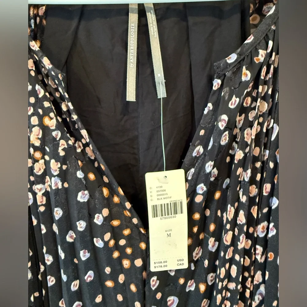 NWT Anthropologie Black and White Mini Dress - Picture 6 of 8